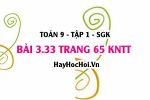 Bài 3.33 trang 65 Toán 9 tập 1 Kết nối tri thức